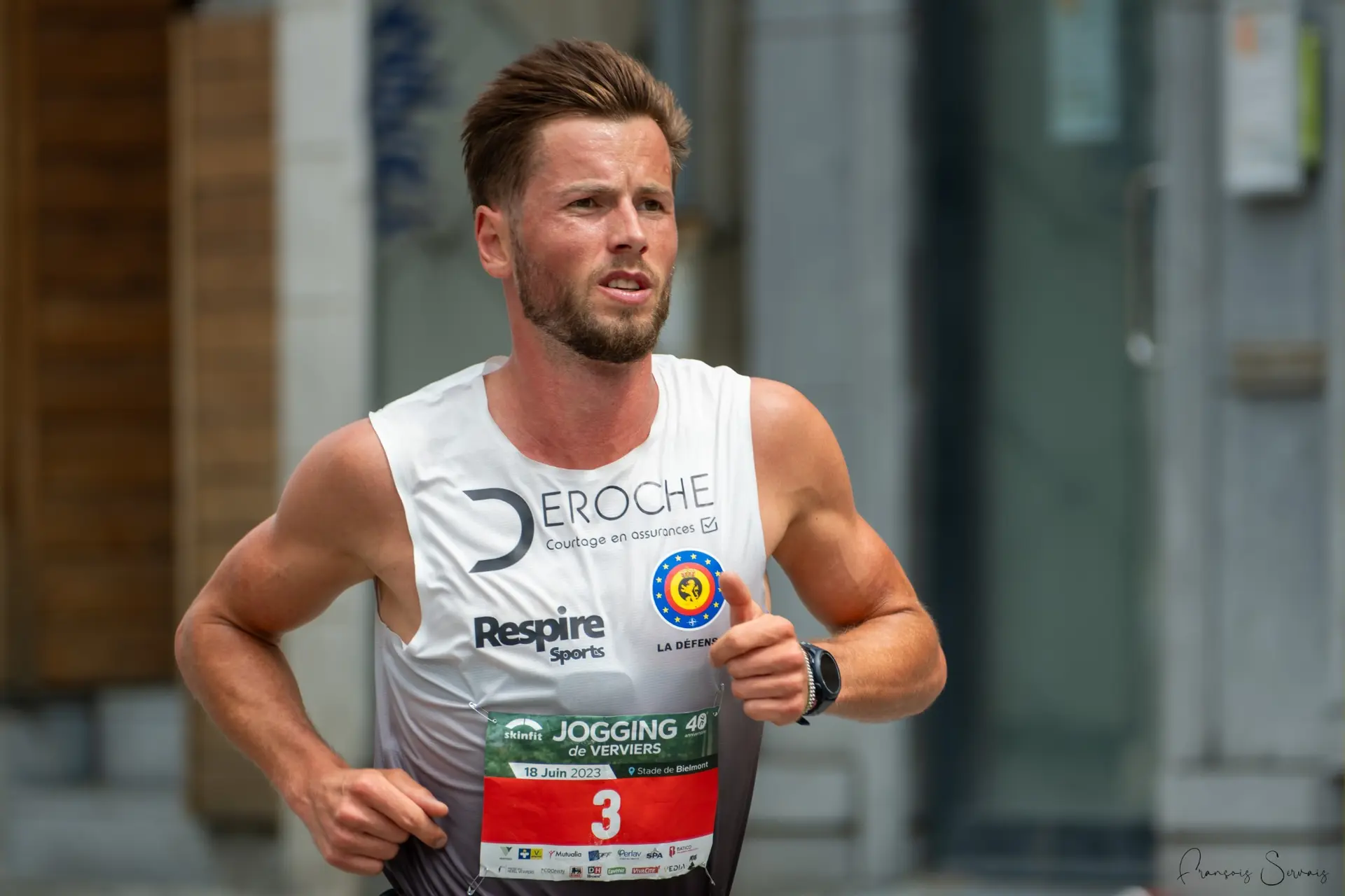 Coureur numéro 3 pendant le Jogging de Verviers